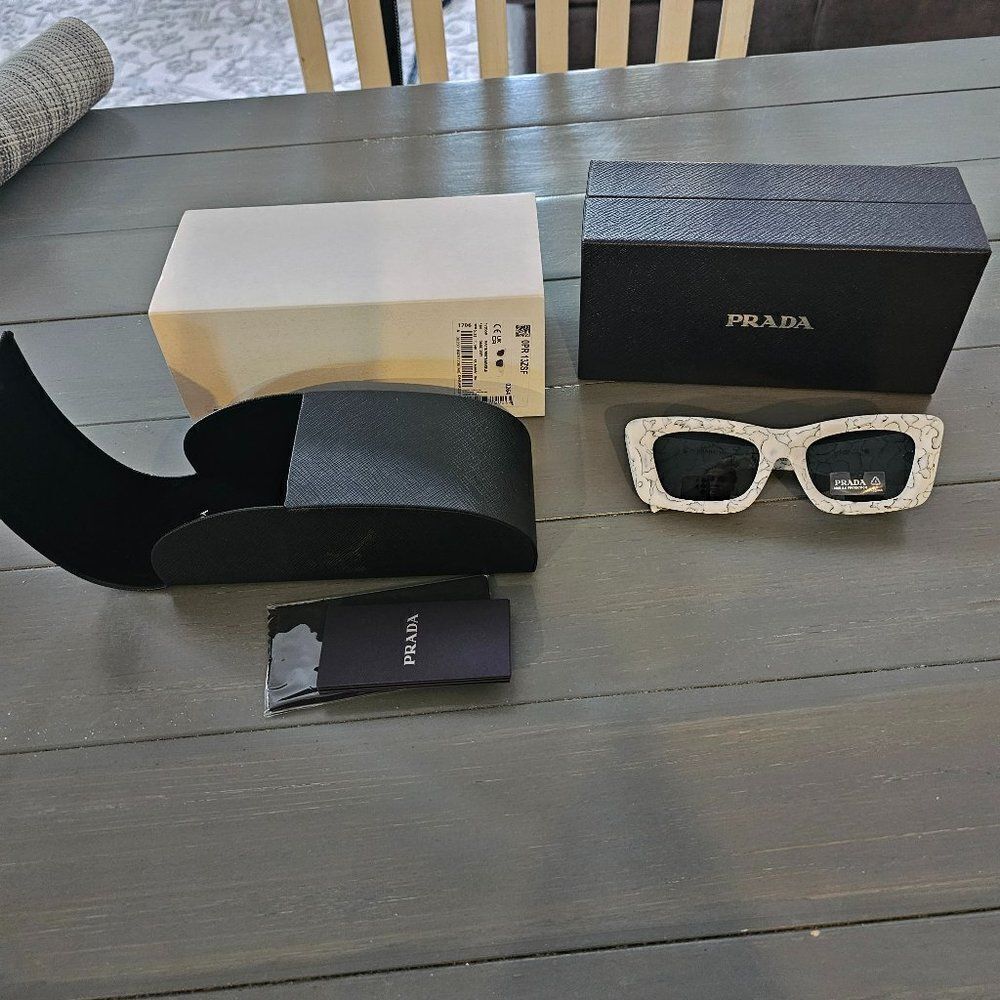 Prada Women's Dark Grey Lens Cat Eye Ladies Sunglasses - Picture 5 of 14